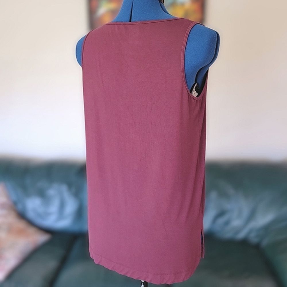 WynneLayers Essential Two-Pack Layering Tanks Woodrose/Burgundy size M - Picture 4 of 16